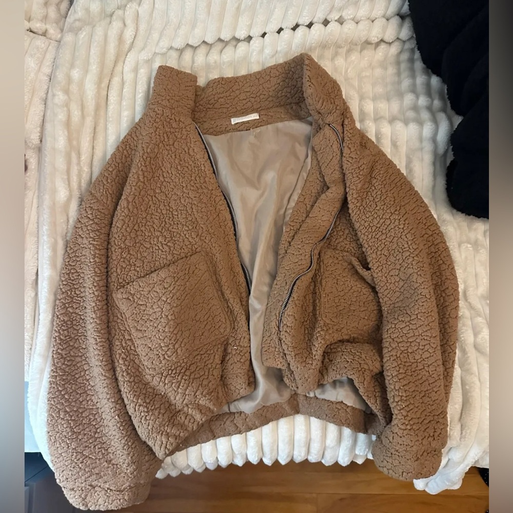 Brown Sherpa Zip Up